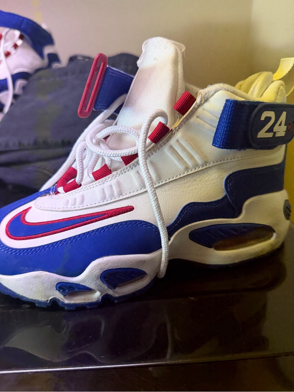 Nike Kids White, Blue and Pink High-Top Sneakers